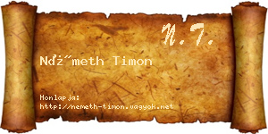 Németh Timon névjegykártya